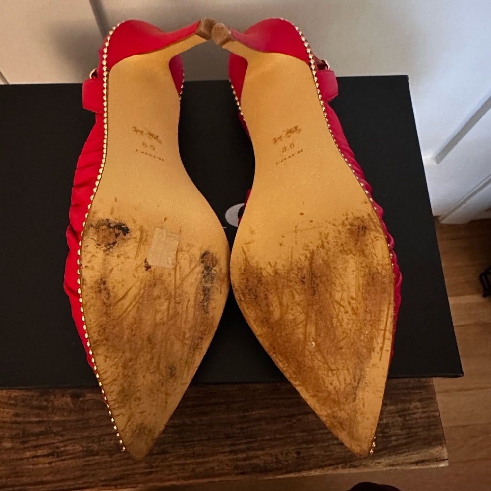 Coach Wionna size 8.5 red leather sling back pumps—excellent condition! - Picture 11 of 11